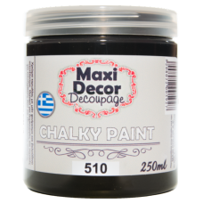 Χρώμα Κιμωλίας 250ml Maxi Decor Chalky 510 Μαύρο_CH510250